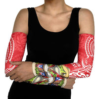 Puerto Rico Arm Sleeves Coqui Frog With Polynesian Pattern LT05 - Polynesian Pride