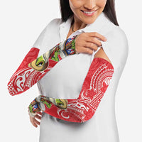 Puerto Rico Arm Sleeves Coqui Frog With Polynesian Pattern LT05 - Polynesian Pride