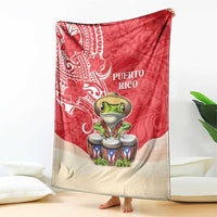 Puerto Rico Blanket Coqui Frog With Polynesian Pattern LT05 - Polynesian Pride