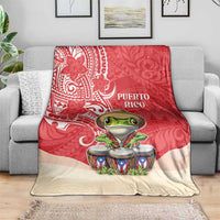 Puerto Rico Blanket Coqui Frog With Polynesian Pattern LT05 - Polynesian Pride