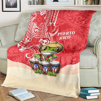 Puerto Rico Blanket Coqui Frog With Polynesian Pattern LT05 - Polynesian Pride