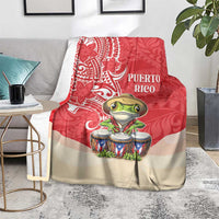 Puerto Rico Blanket Coqui Frog With Polynesian Pattern LT05 - Polynesian Pride