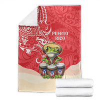 Puerto Rico Blanket Coqui Frog With Polynesian Pattern LT05 - Polynesian Pride