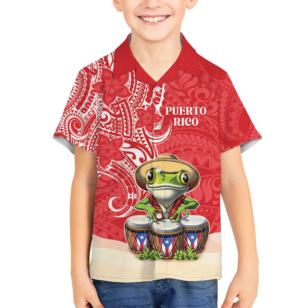 Personalized Puerto Rico Hawaiian Shirt Coqui Frog With Polynesian Pattern LT05 - Polynesian Pride