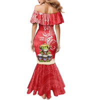 Personalized Puerto Rico Mermaid Dress Coqui Frog With Polynesian Pattern LT05 - Polynesian Pride
