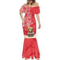 Personalized Puerto Rico Mermaid Dress Coqui Frog With Polynesian Pattern LT05 - Polynesian Pride