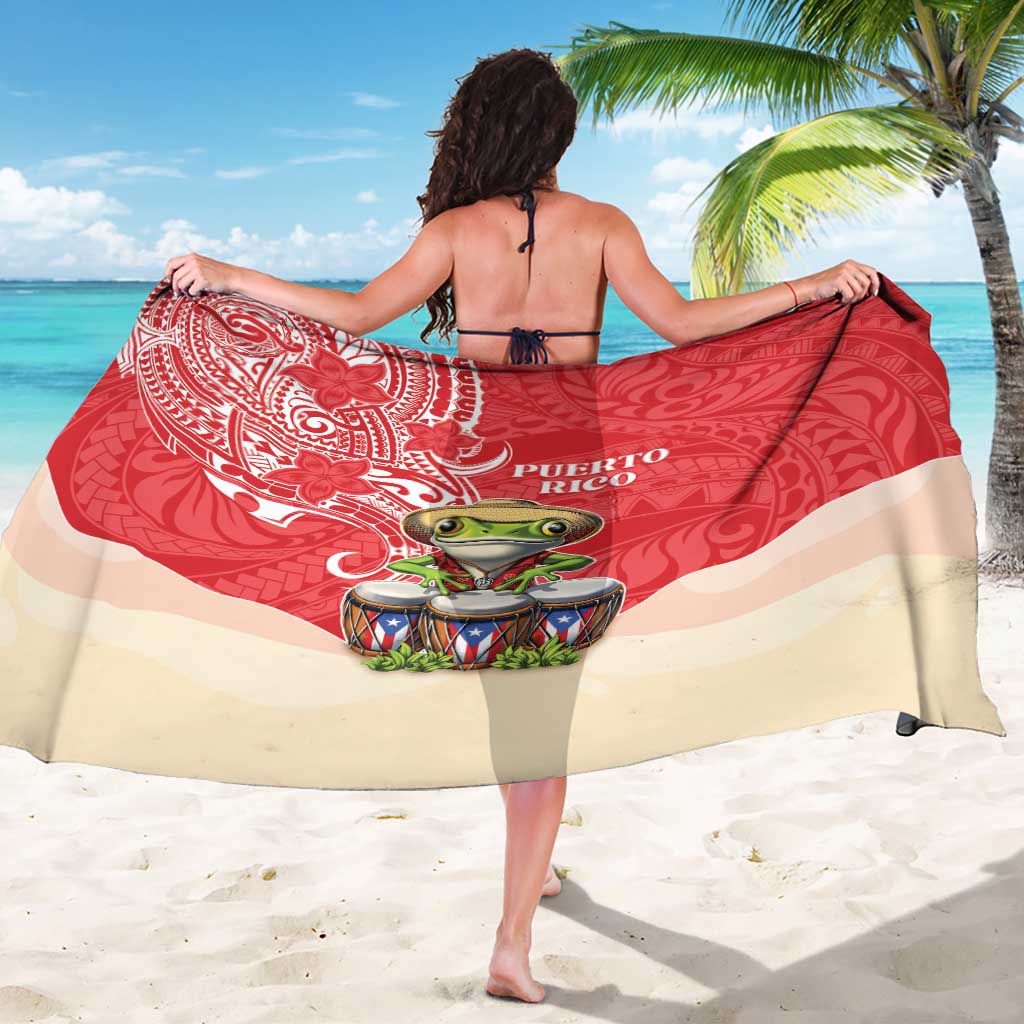 Puerto Rico Sarong Coqui Frog With Polynesian Pattern LT05 - Polynesian Pride