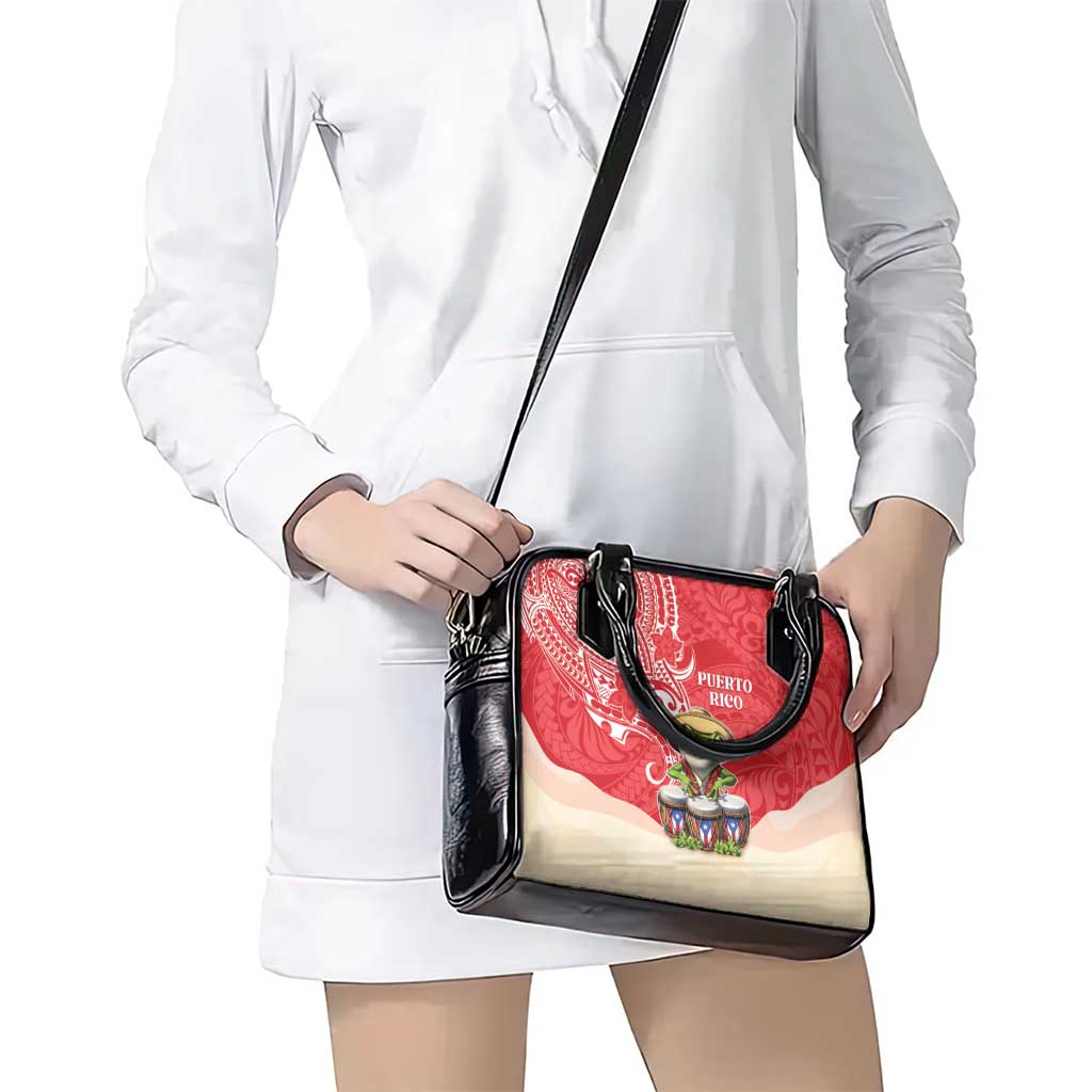 Puerto Rico Shoulder Handbag Coqui Frog With Polynesian Pattern LT05 - Polynesian Pride