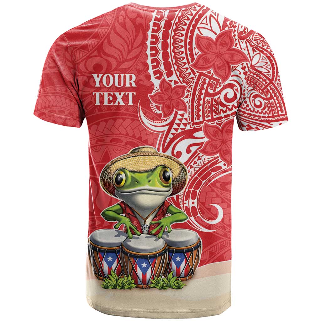 Personalized Puerto Rico T Shirt Coqui Frog With Polynesian Pattern LT05 - Polynesian Pride