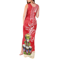 Personalized Puerto Rico Tank Maxi Dress Coqui Frog With Polynesian Pattern LT05 - Polynesian Pride