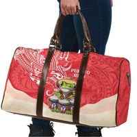 Puerto Rico Travel Bag Coqui Frog With Polynesian Pattern LT05 - Polynesian Pride