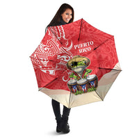 Puerto Rico Umbrella Coqui Frog With Polynesian Pattern LT05 - Polynesian Pride
