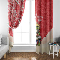 Puerto Rico Window Curtain Coqui Frog With Polynesian Pattern LT05 - Polynesian Pride
