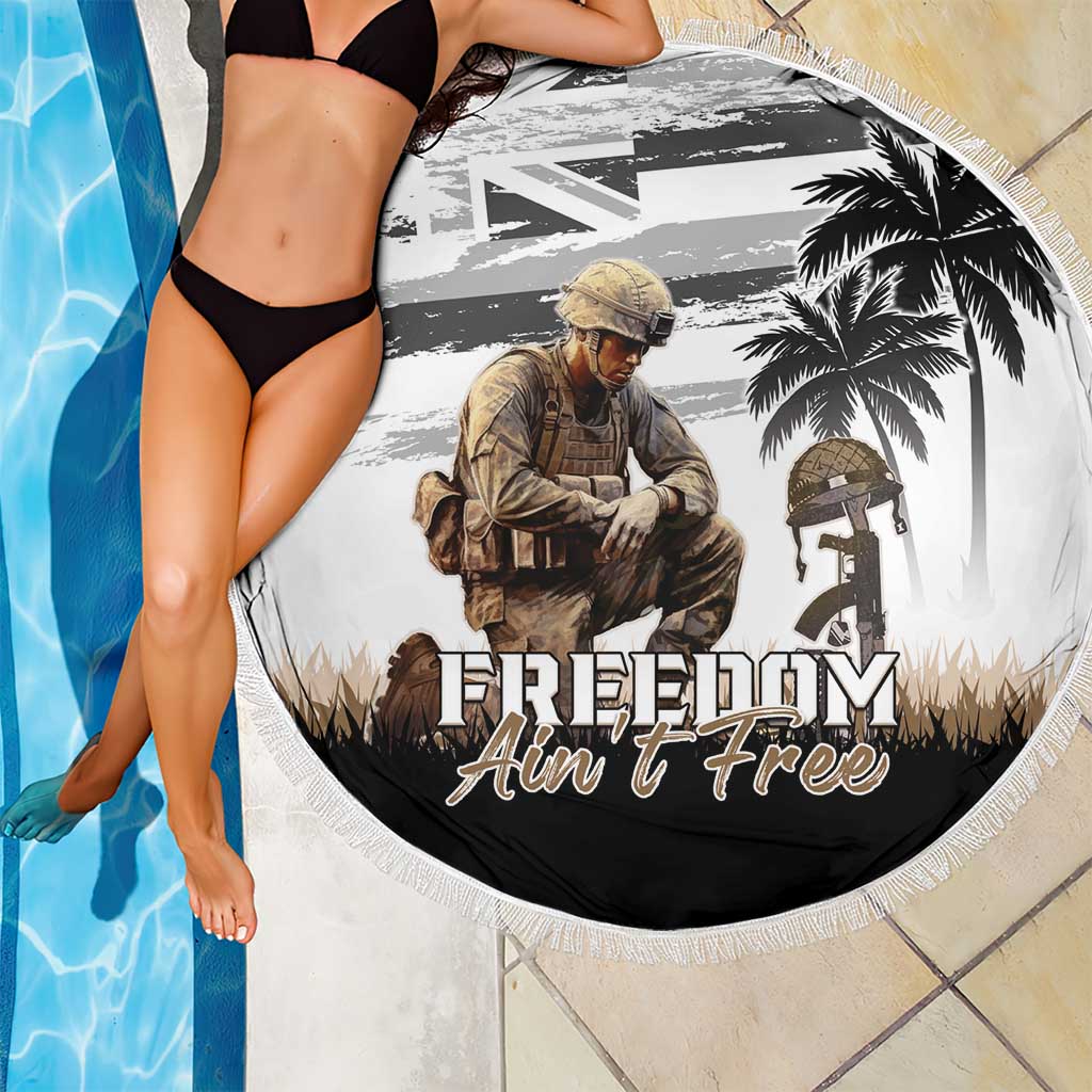 Hawaii Veterans Day Beach Blanket Honor The Fallen Flag Grunge Style LT05 - Polynesian Pride