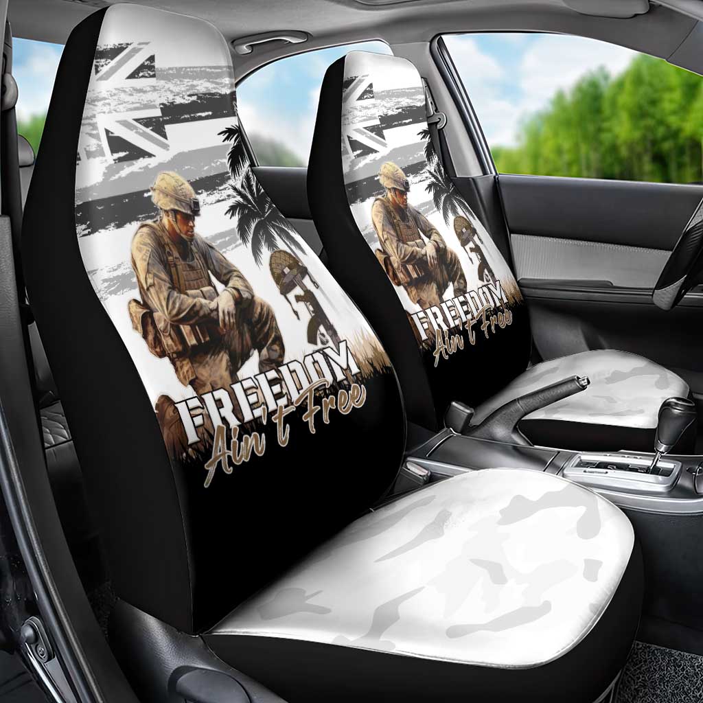 Hawaii Veterans Day Car Seat Cover Honor The Fallen Flag Grunge Style LT05 - Polynesian Pride