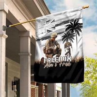 Hawaii Veterans Day Garden Flag Honor The Fallen Flag Grunge Style LT05 House Flag White - Polynesian Pride