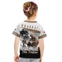 Hawaii Veterans Day Kid T Shirt Honor The Fallen Flag Grunge Style LT05 - Polynesian Pride