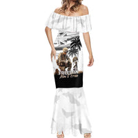 Hawaii Veterans Day Mermaid Dress Honor The Fallen Flag Grunge Style LT05 - Polynesian Pride