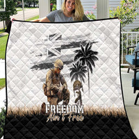 Hawaii Veterans Day Quilt Honor The Fallen Flag Grunge Style LT05 White - Polynesian Pride