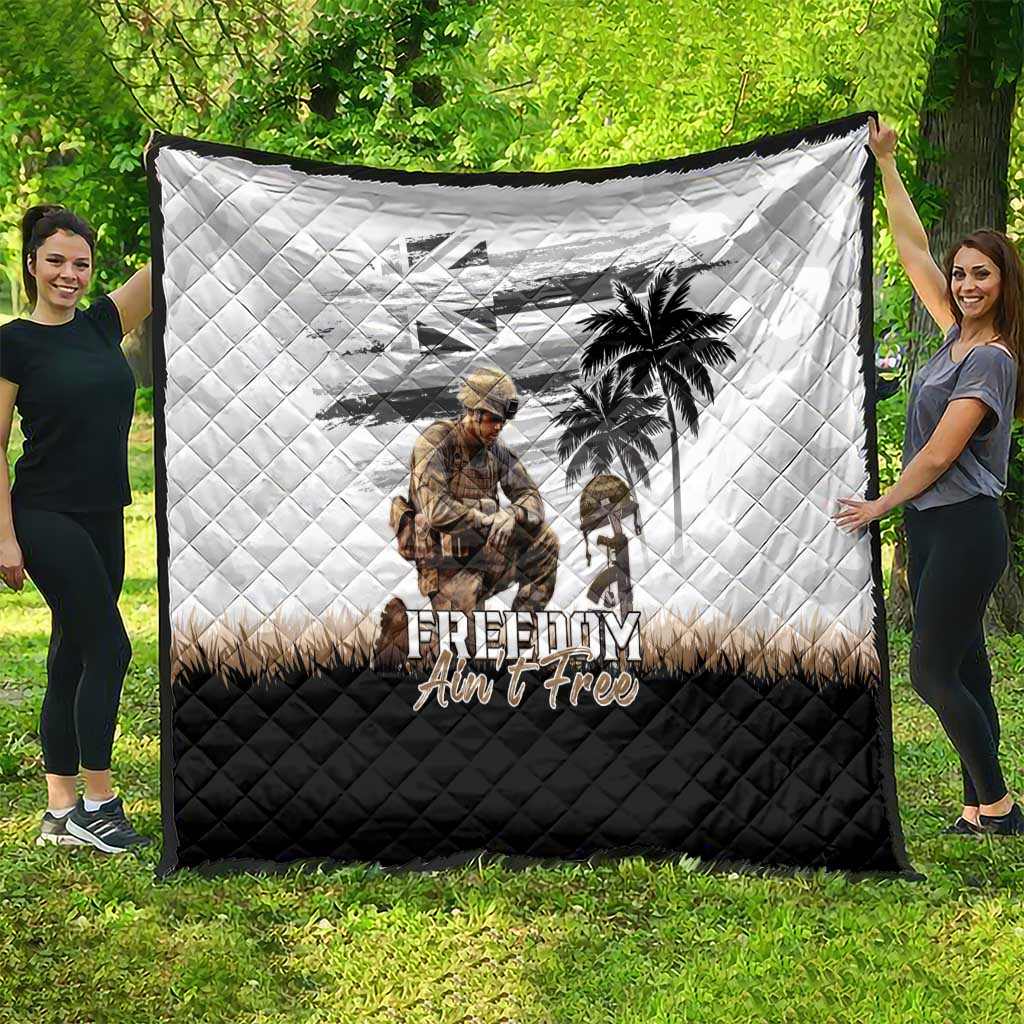 Hawaii Veterans Day Quilt Honor The Fallen Flag Grunge Style LT05 - Polynesian Pride