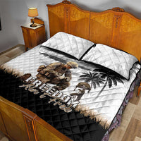 Hawaii Veterans Day Quilt Bed Set Honor The Fallen Flag Grunge Style LT05 - Polynesian Pride