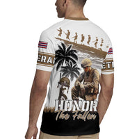Hawaii Veterans Day Rugby Jersey Honor The Fallen Flag Grunge Style LT05 - Polynesian Pride