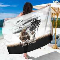 Hawaii Veterans Day Sarong Honor The Fallen Flag Grunge Style LT05 One Size 44 x 66 inches White - Polynesian Pride