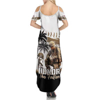 Hawaii Veterans Day Summer Maxi Dress Honor The Fallen Flag Grunge Style LT05 - Polynesian Pride