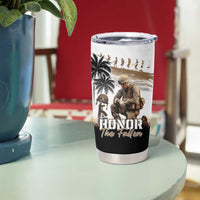 Hawaii Veterans Day Tumbler Cup Honor The Fallen Flag Grunge Style LT05 - Polynesian Pride