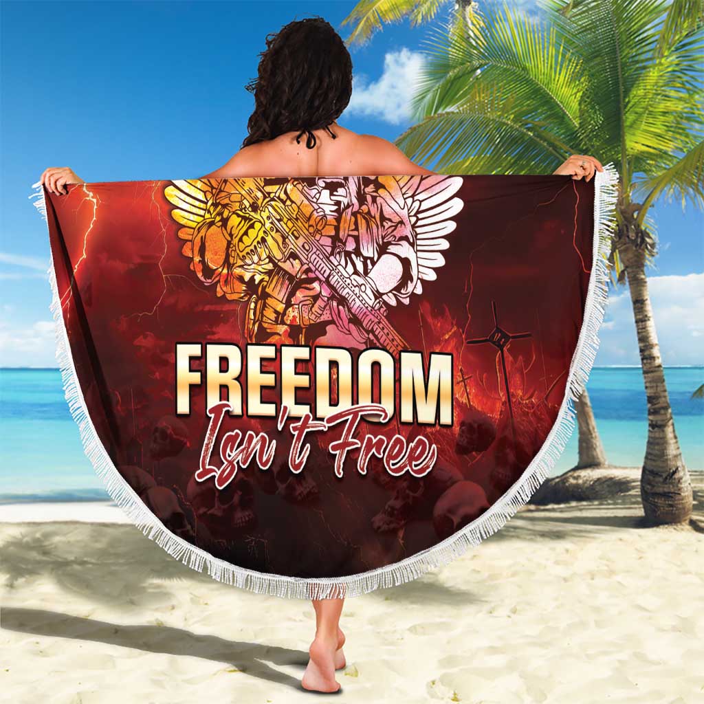 Hawaii Veterans Day Beach Blanket May We Never Forget Freedom Isn't Free LT05 - Polynesian Pride