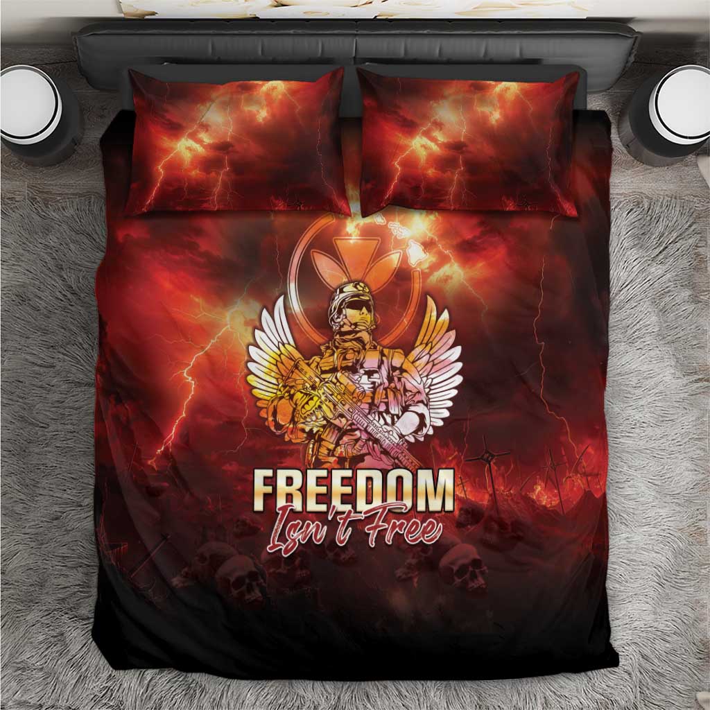 Hawaii Veterans Day Bedding Set May We Never Forget Freedom Isn't Free