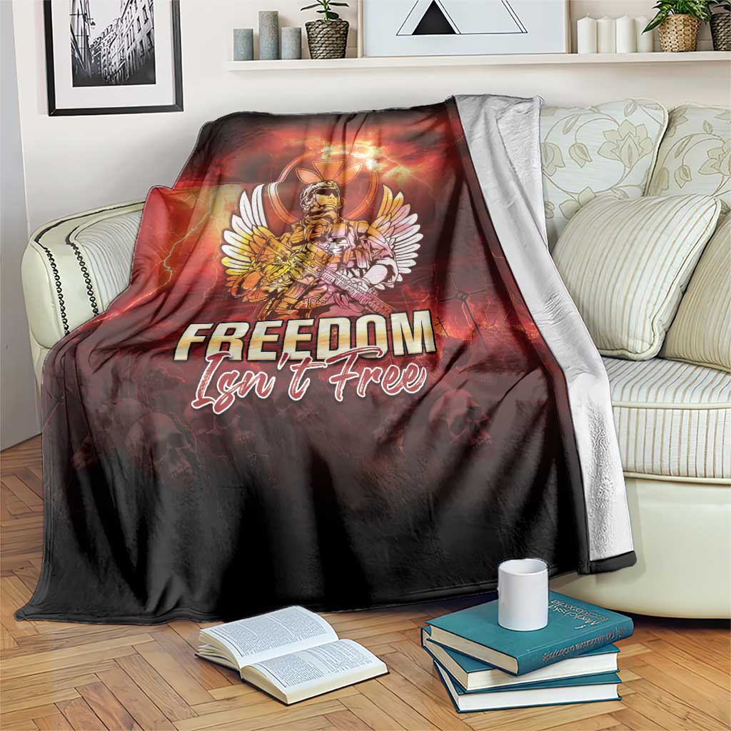 Hawaii Veterans Day Blanket May We Never Forget Freedom Isn't Free LT05 Red - Polynesian Pride