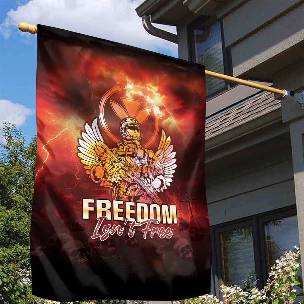 Hawaii Veterans Day Garden Flag May We Never Forget Freedom Isn't Free LT05 - Polynesian Pride