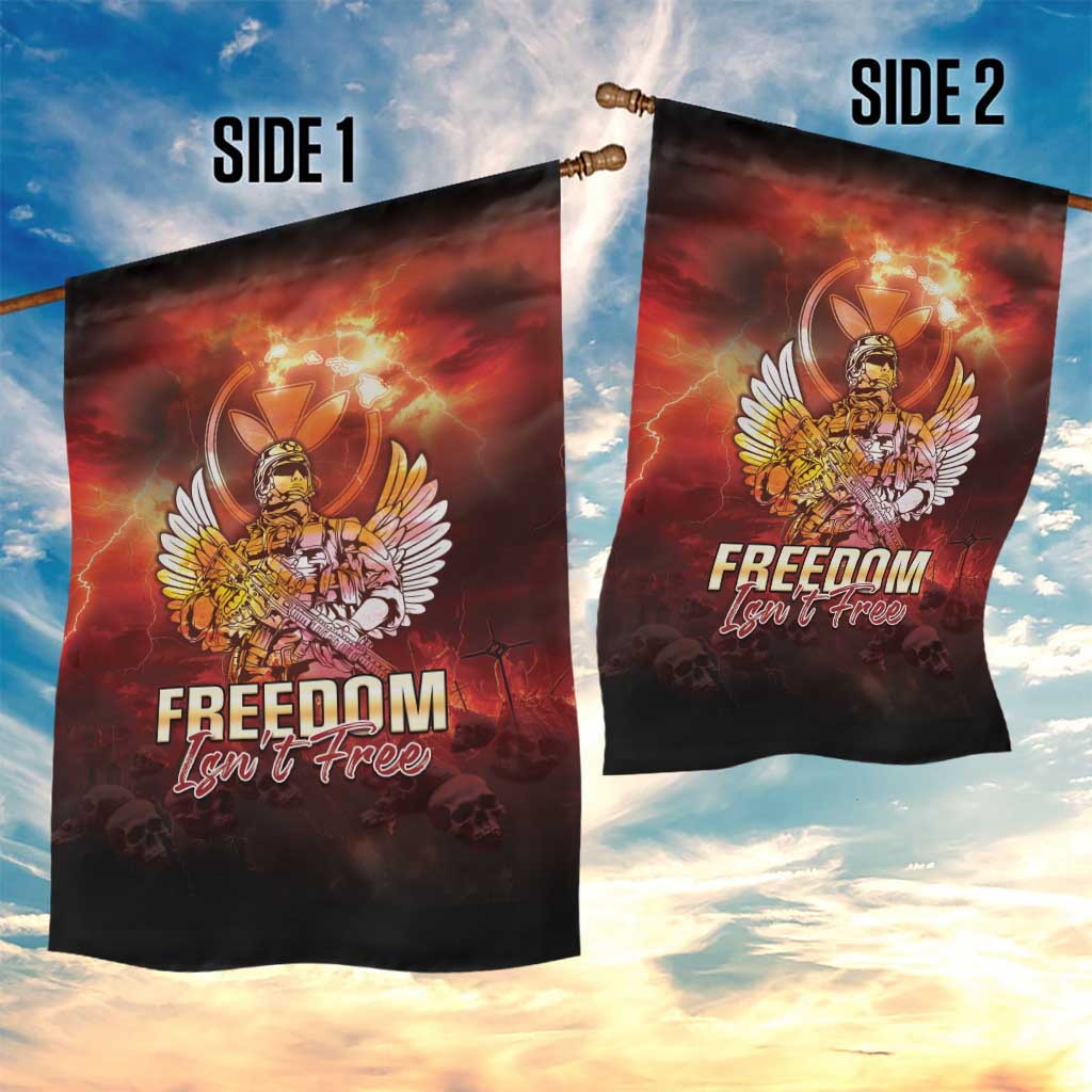 Hawaii Veterans Day Garden Flag May We Never Forget Freedom Isn't Free LT05 - Polynesian Pride