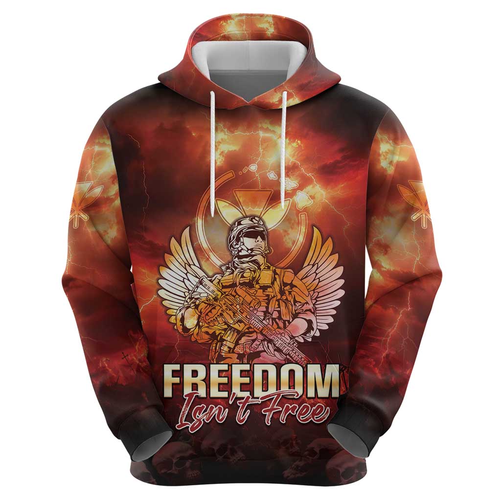 Hawaii Veterans Day Hoodie May We Never Forget Freedom Isn't Free LT05 - Polynesian Pride