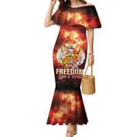 Hawaii Veterans Day Mermaid Dress May We Never Forget Freedom Isn't Free LT05 Women Red - Polynesian Pride