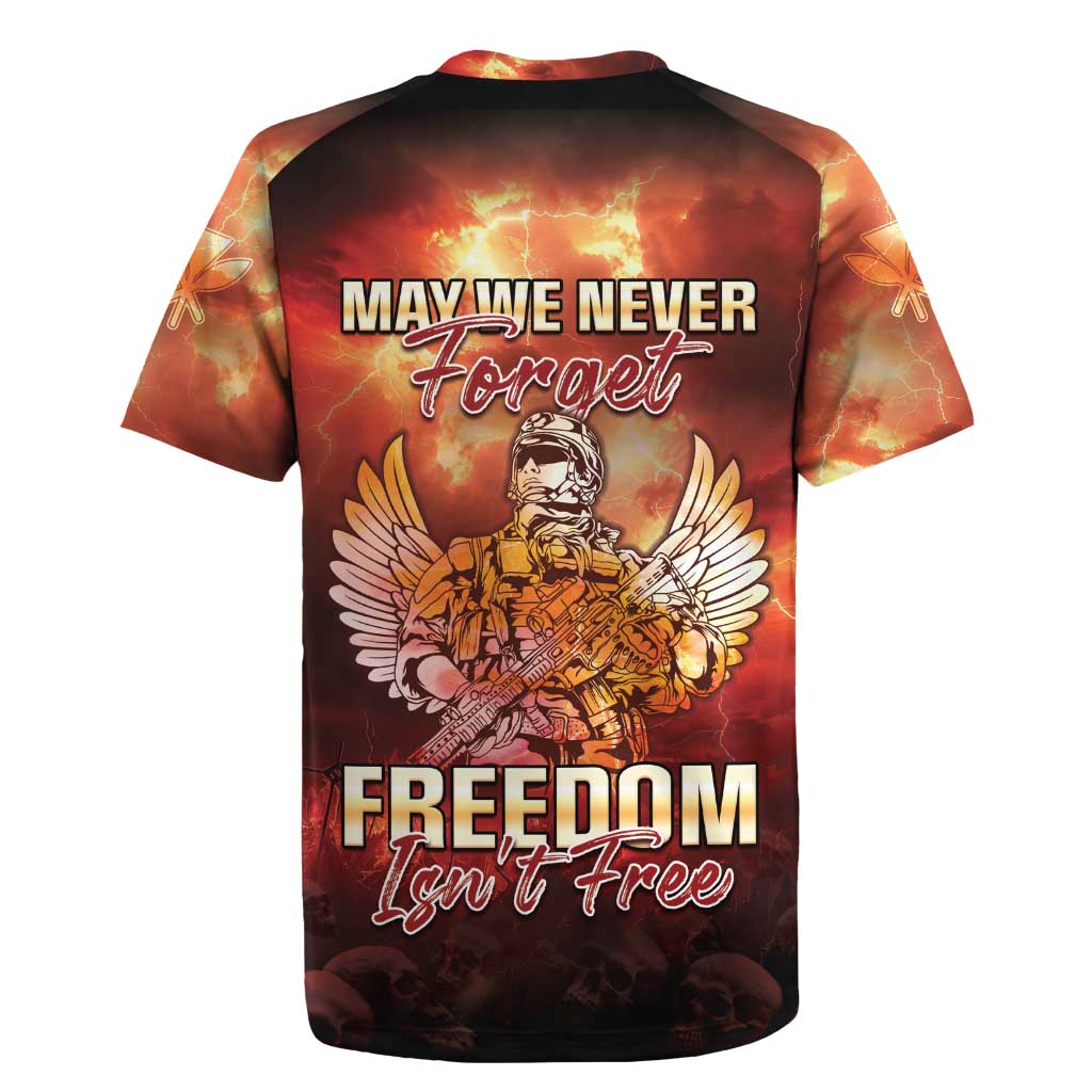 Hawaii Veterans Day Rugby Jersey May We Never Forget Freedom Isn't Free LT05 - Polynesian Pride