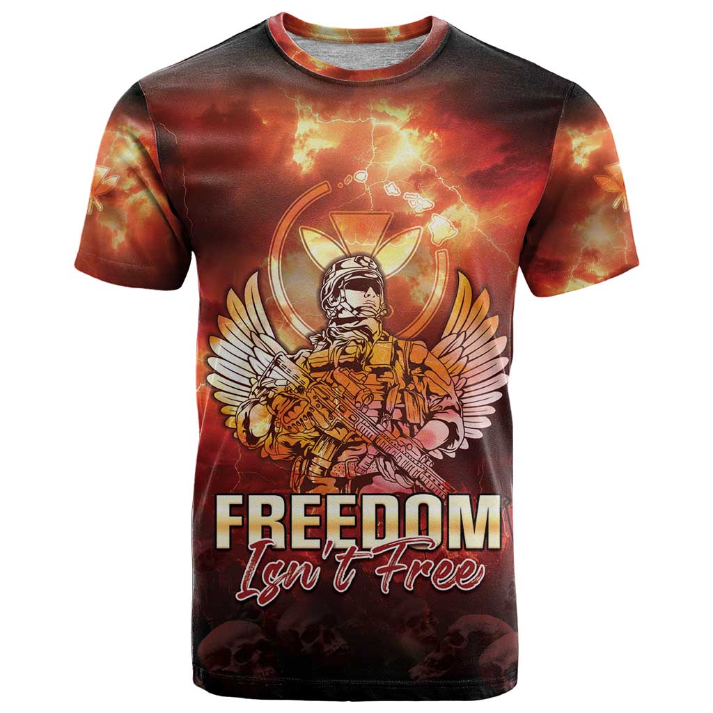 Hawaii Veterans Day T Shirt May We Never Forget Freedom Isn't Free LT05 Red - Polynesian Pride