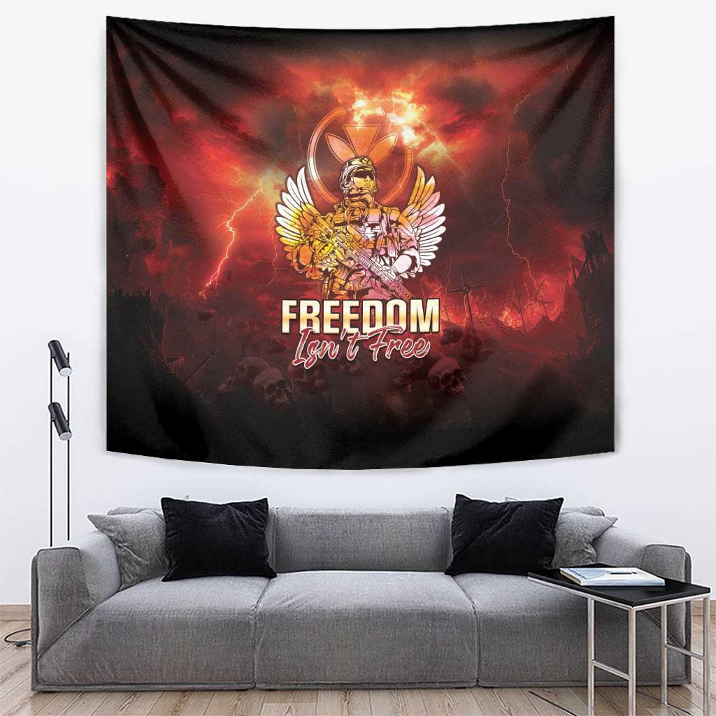 Hawaii Veterans Day Tapestry May We Never Forget Freedom Isn't Free LT05 Red - Polynesian Pride