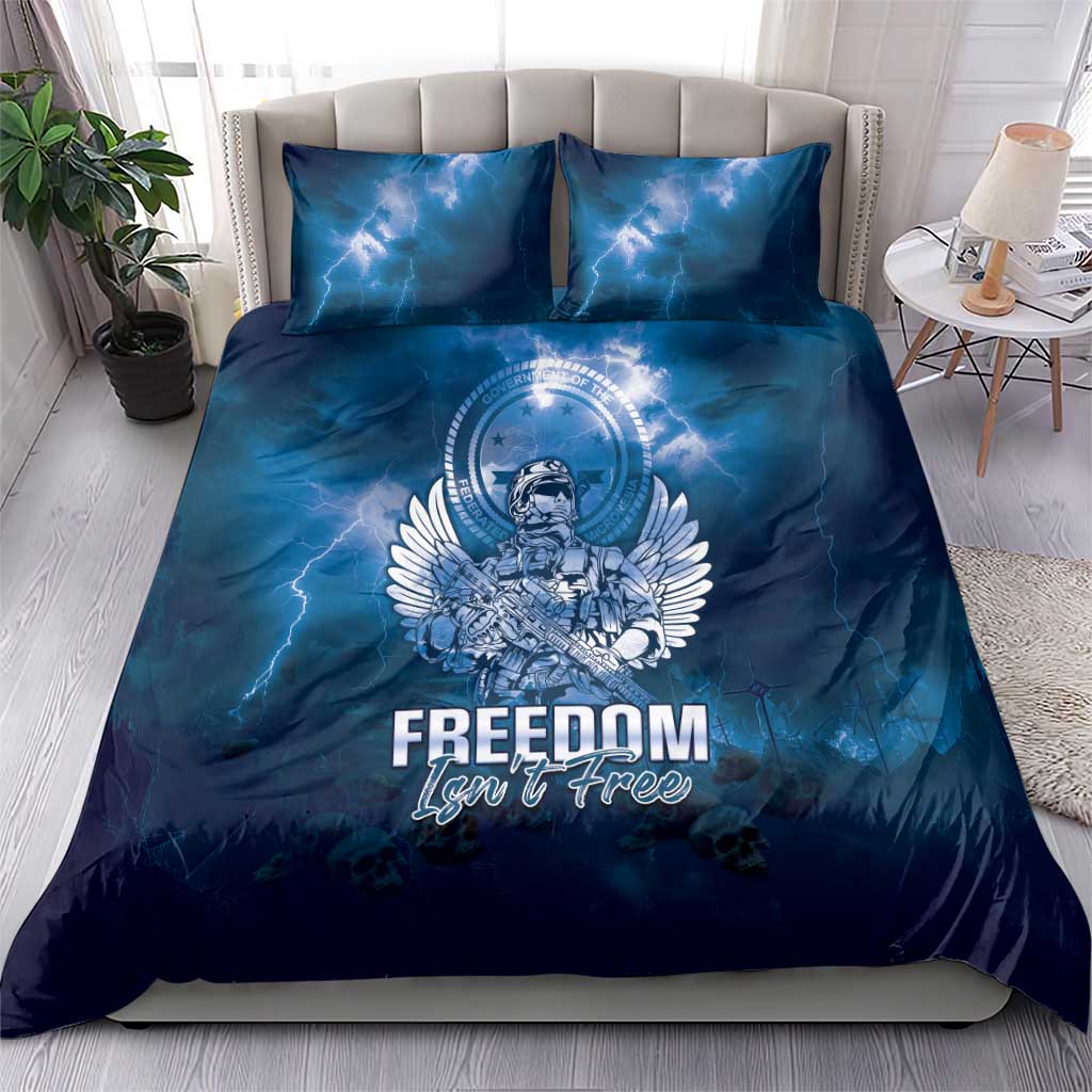 Federated States of Micronesia Veterans Day Bedding Set May We Never Forget Freedom Isn't Free LT05 - Polynesian Pride
