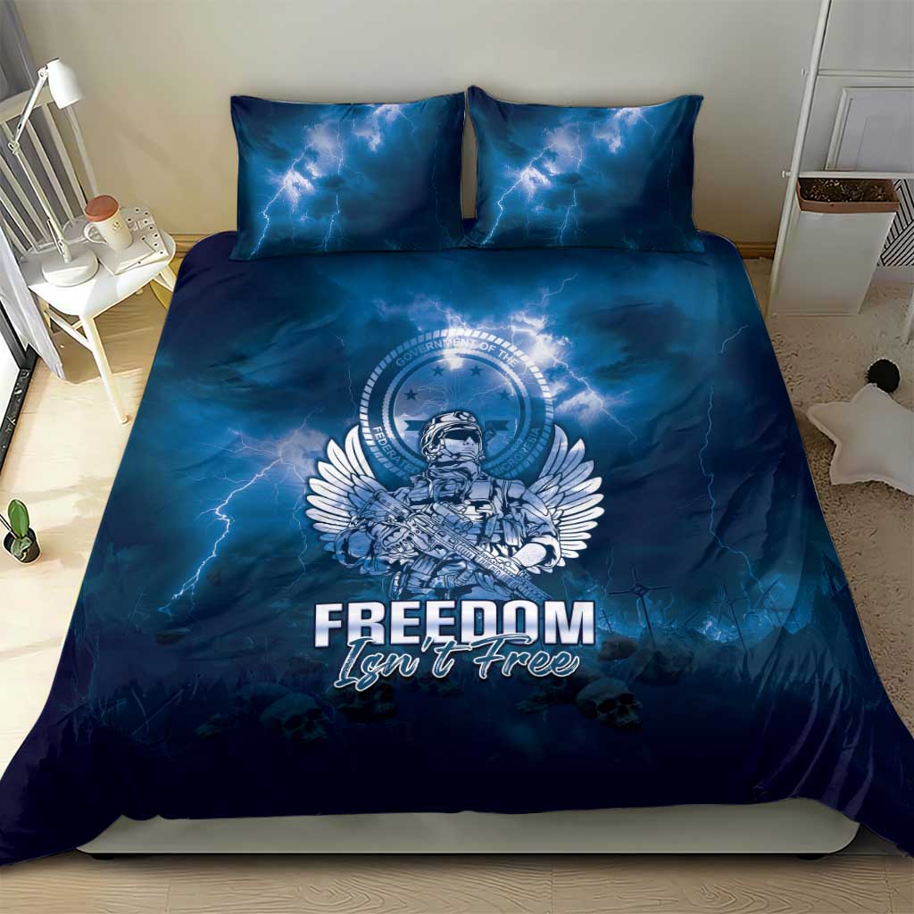 Federated States of Micronesia Veterans Day Bedding Set May We Never Forget Freedom Isn't Free LT05 - Polynesian Pride