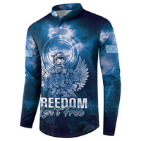 Federated States of Micronesia Veterans Day Button Sweatshirt May We Never Forget Freedom Isn't Free LT05 - Polynesian Pride