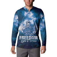 Federated States of Micronesia Veterans Day Button Sweatshirt May We Never Forget Freedom Isn't Free LT05 - Polynesian Pride