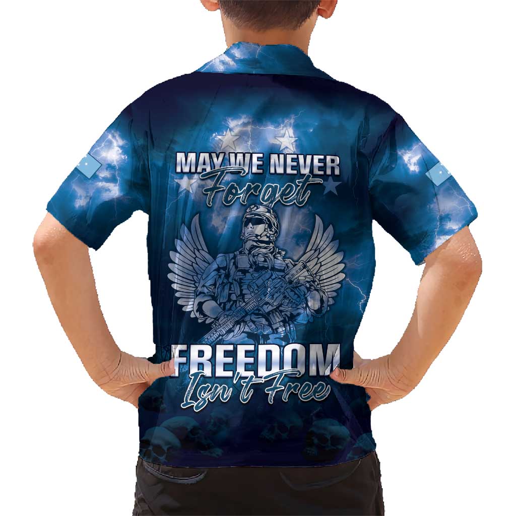 Federated States of Micronesia Veterans Day Hawaiian Shirt May We Never Forget Freedom Isn't Free LT05 - Polynesian Pride