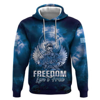 Federated States of Micronesia Veterans Day Hoodie May We Never Forget Freedom Isn't Free LT05 Pullover Hoodie Blue - Polynesian Pride