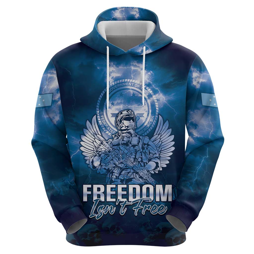 Federated States of Micronesia Veterans Day Hoodie May We Never Forget Freedom Isn't Free LT05 - Polynesian Pride