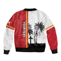 French Polynesia Armistice Day Bomber Jacket Lest We Forget Flag Style LT05 - Polynesian Pride