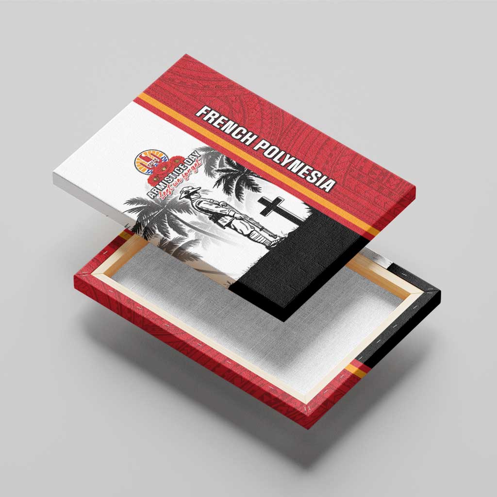 French Polynesia Armistice Day Canvas Wall Art Lest We Forget Flag Style LT05 - Polynesian Pride