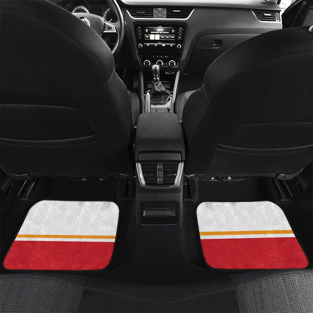 French Polynesia Armistice Day Car Mats Lest We Forget Flag Style LT05 Set 2pcs - Back Red - Polynesian Pride