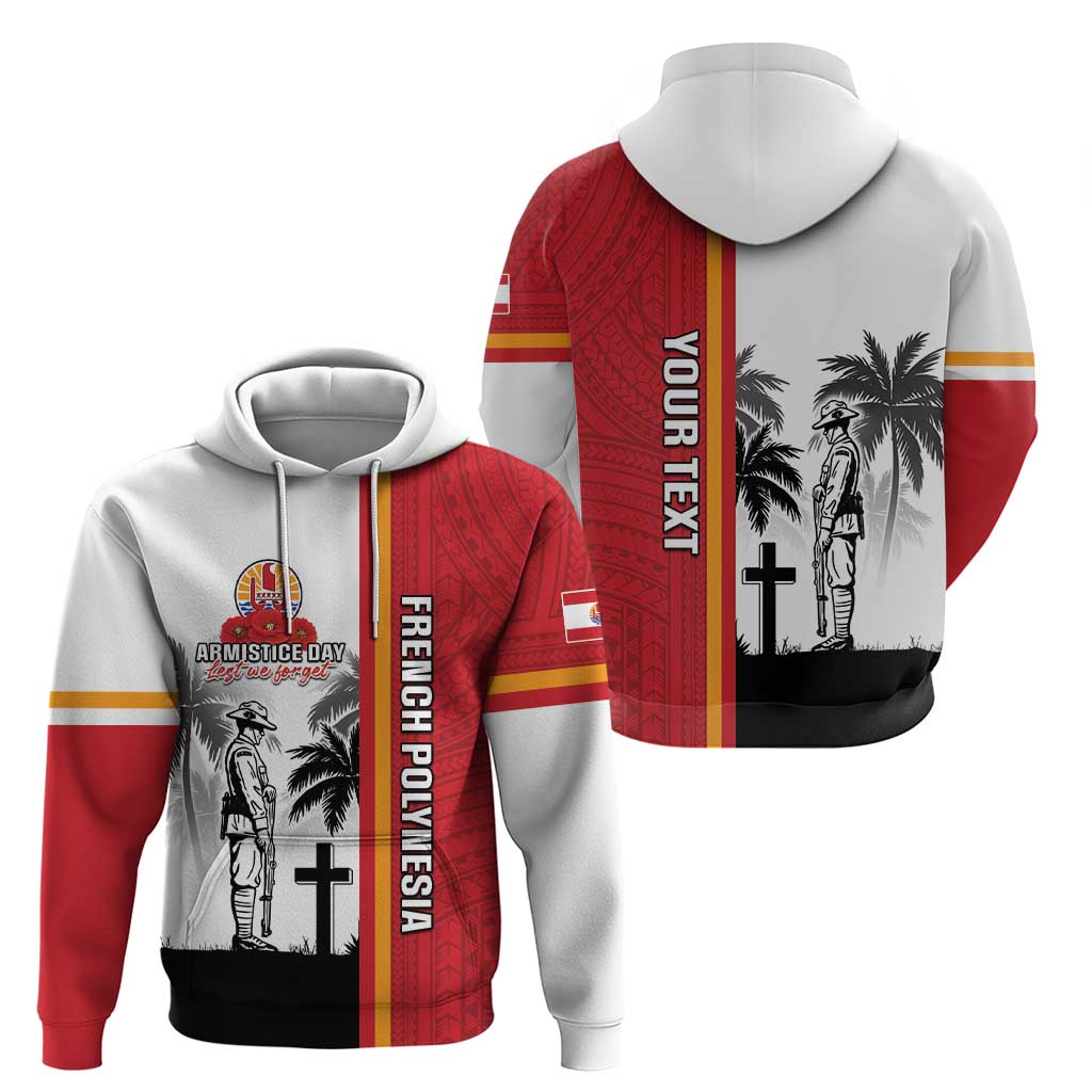 French Polynesia Armistice Day Hoodie Lest We Forget Flag Style LT05 - Polynesian Pride